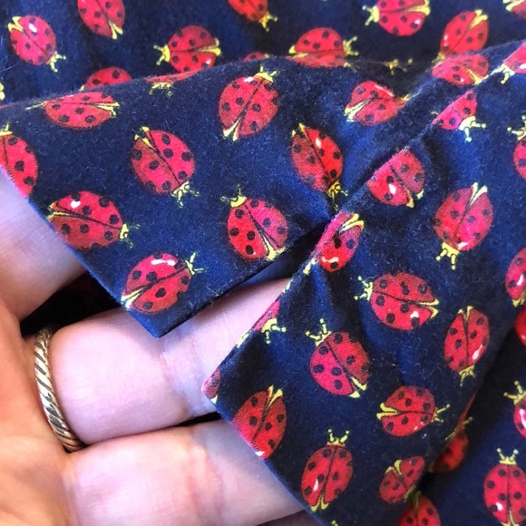 TALBOTS Heritage Size 10 Ladies Ladybugs Flat Front Side-Zip Pant Cotton Stretch - Picture 8 of 14